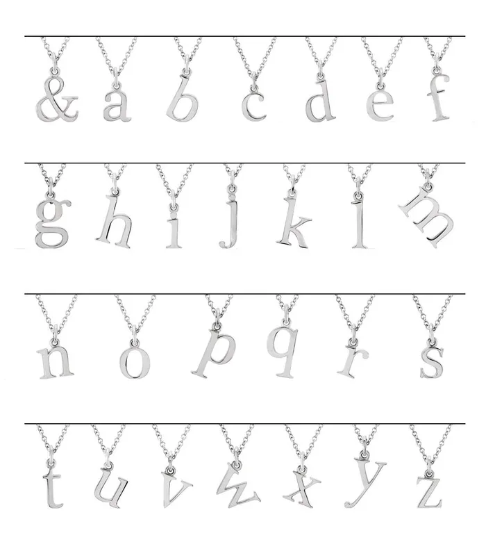 Necklaces TreasureFineJewelers 14K Yellow Gold Lowercase Initial a 16 Necklace