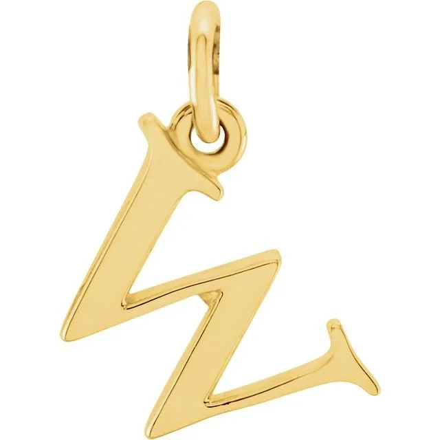 Necklaces TreasureFineJewelers 14K Yellow Gold Lowercase Initial W Pendant Necklaces TreasureFineJewelers 14K Yellow Gold Lowercase Initial W Pendant