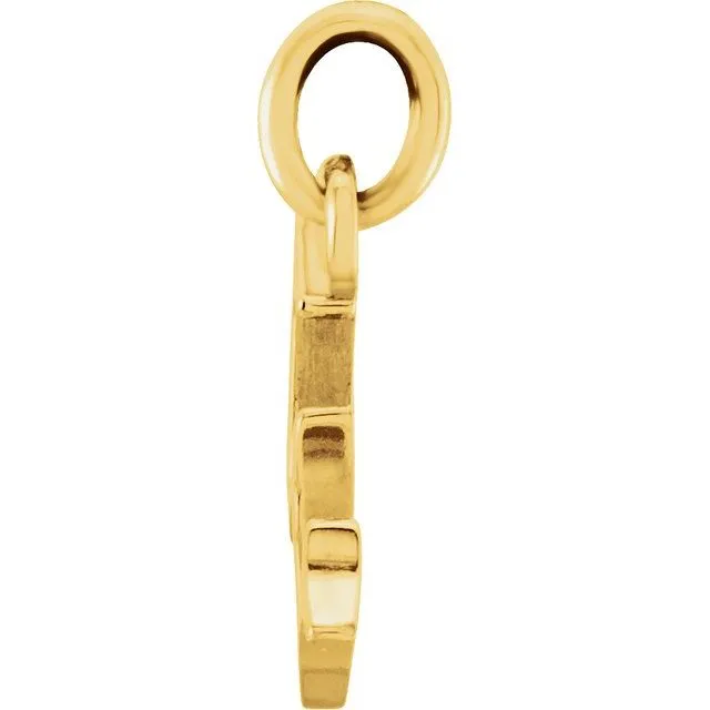 Necklaces TreasureFineJewelers 14K Yellow Gold Lowercase Initial W Pendant