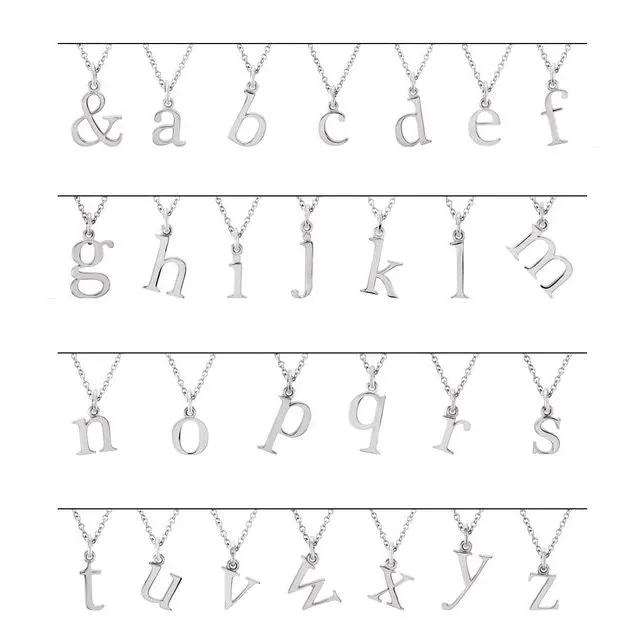 Necklaces TreasureFineJewelers 14K Yellow Gold Lowercase Initial W Pendant