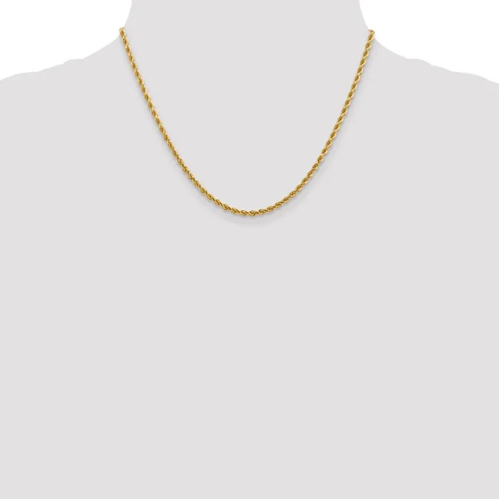 Necklaces TreasureFineJewelers Leslies 14K 275mm DiamondCut Lightweight Rope Chain