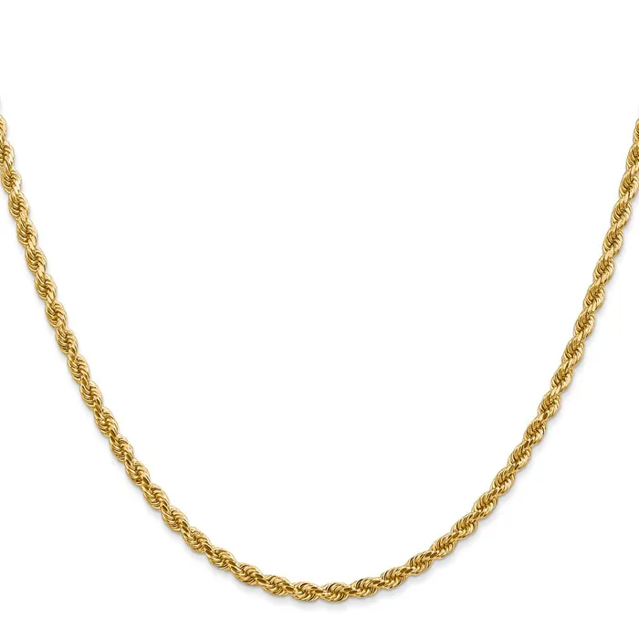 Necklaces TreasureFineJewelers Leslies 14K 275mm DiamondCut Lightweight Rope Chain