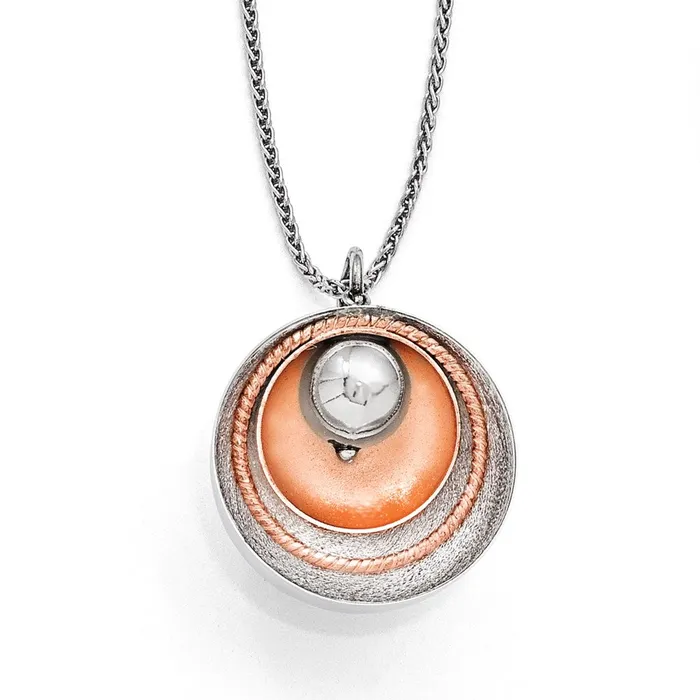 Necklaces TreasureFineJewelers Leslies Sterling Silver Rose Goldplated Polished Pendant Necklaces TreasureFineJewelers Leslies Sterling Silver Rose Goldplated Polished Pendant