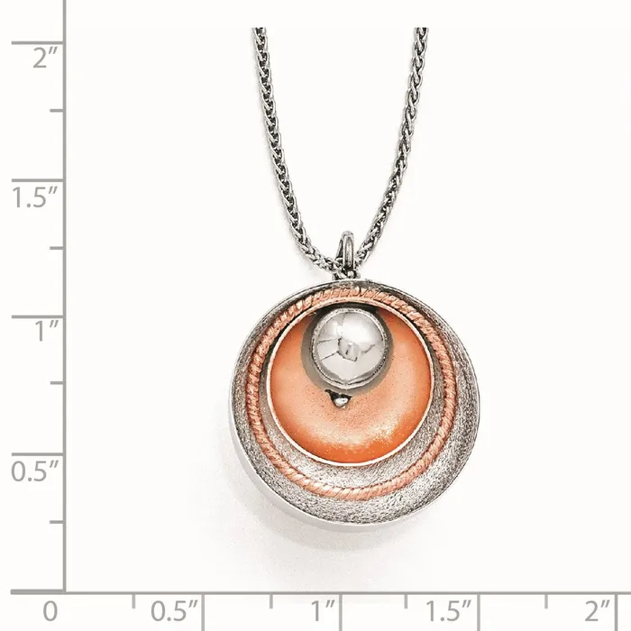 Necklaces TreasureFineJewelers Leslies Sterling Silver Rose Goldplated Polished Pendant
