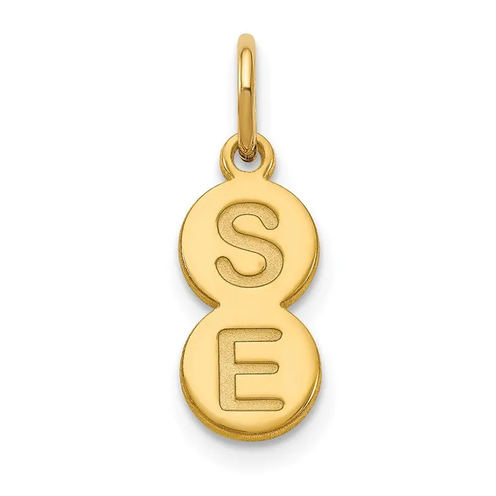 Necklaces TreasureFineJewelers Sterling SilverGoldplated 2 Letter Bubble Pendant Necklaces TreasureFineJewelers Sterling SilverGoldplated 2 Letter Bubble Pendant