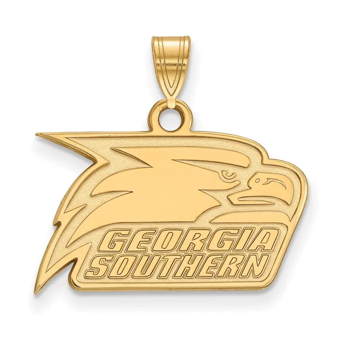 Necklaces TreasureFineJewelers Sterling Silver Goldplated Georgia Southern University Eagle Small Pendant Necklaces TreasureFineJewelers Sterling Silver Goldplated Georgia Southern University Eagle Small Pendant