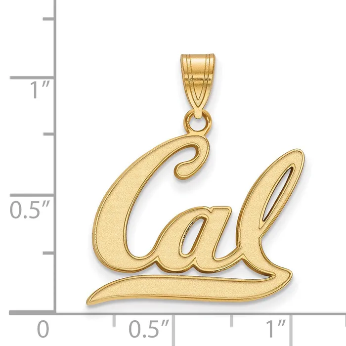 Necklaces TreasureFineJewelers Sterling Silver Goldplated University of California Berkeley Large Pendant