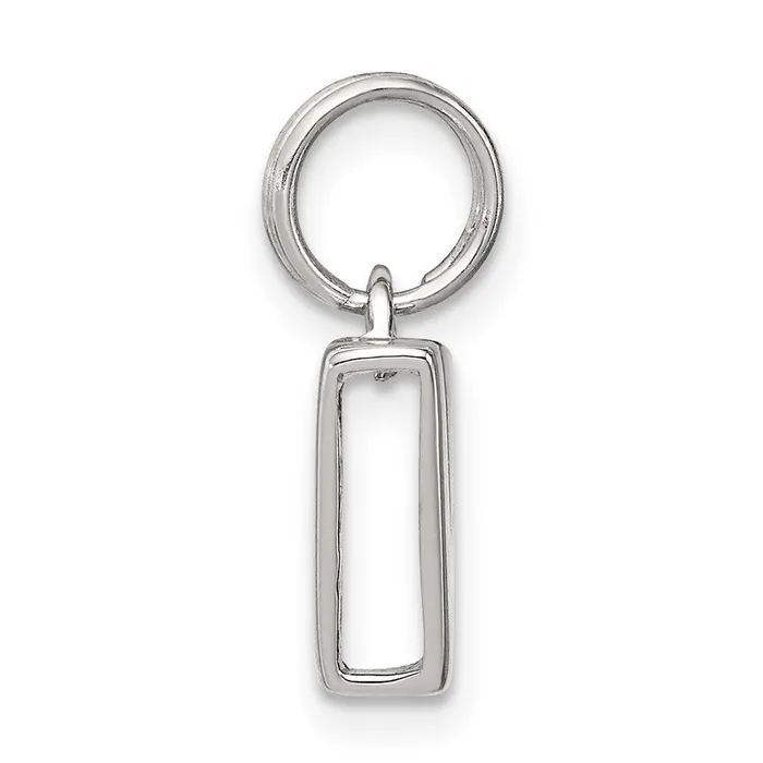 Necklaces TreasureFineJewelers Sterling Silver Letter V Initial Charm