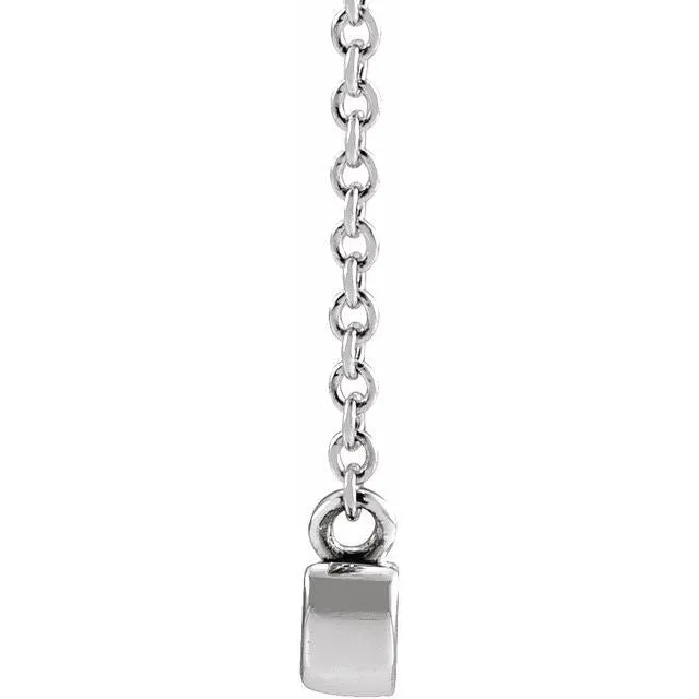 Necklaces TreasureFineJewelers Sterling Silver Petite Mama Script 16 Necklace