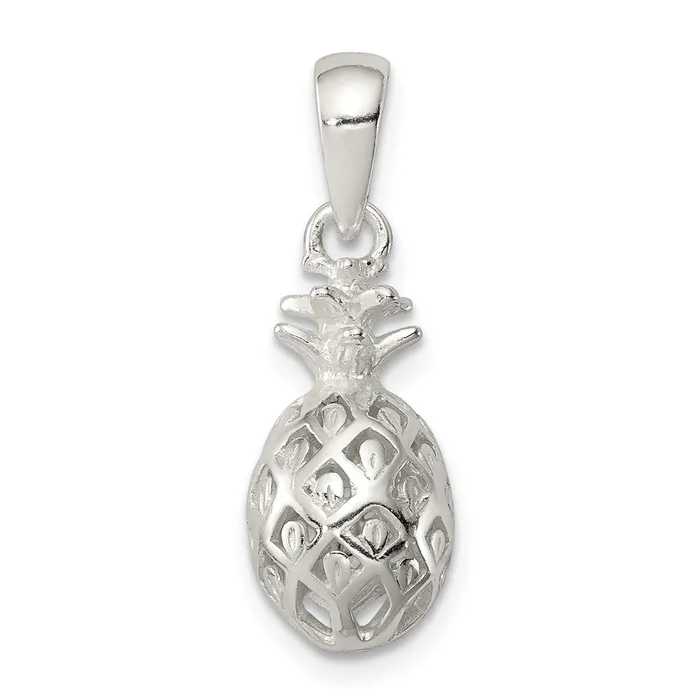 Necklaces TreasureFineJewelers Sterling Silver Pineapple Pendant