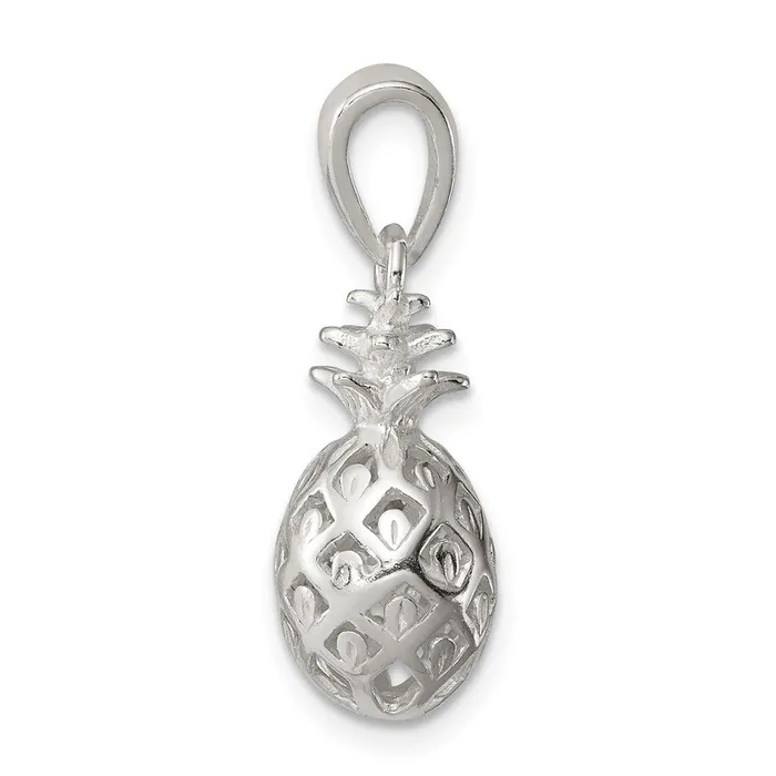 Necklaces TreasureFineJewelers Sterling Silver Pineapple Pendant