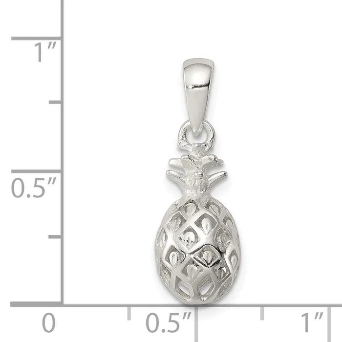 Necklaces TreasureFineJewelers Sterling Silver Pineapple Pendant