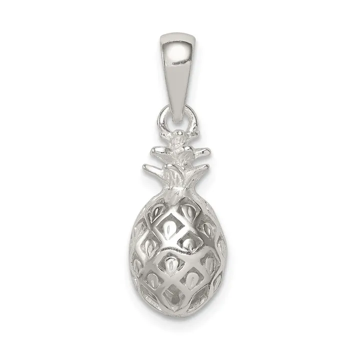 Necklaces TreasureFineJewelers Sterling Silver Pineapple Pendant