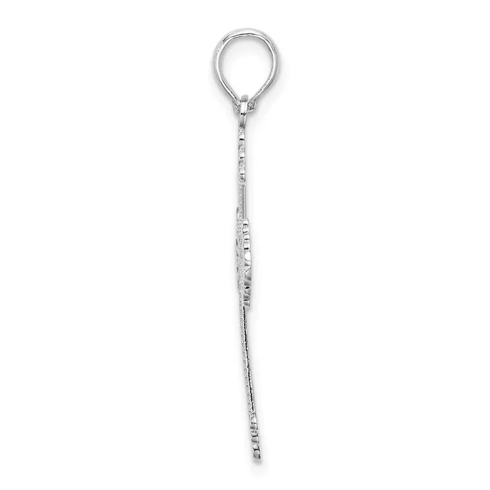 Necklaces TreasureFineJewelers Sterling Silver Polished Heart Cross Pendant