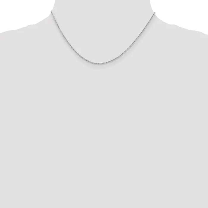 Necklaces TreasureFineJewelers Sterling Silver Rhodiumplated 16mm Loose Rope Chain