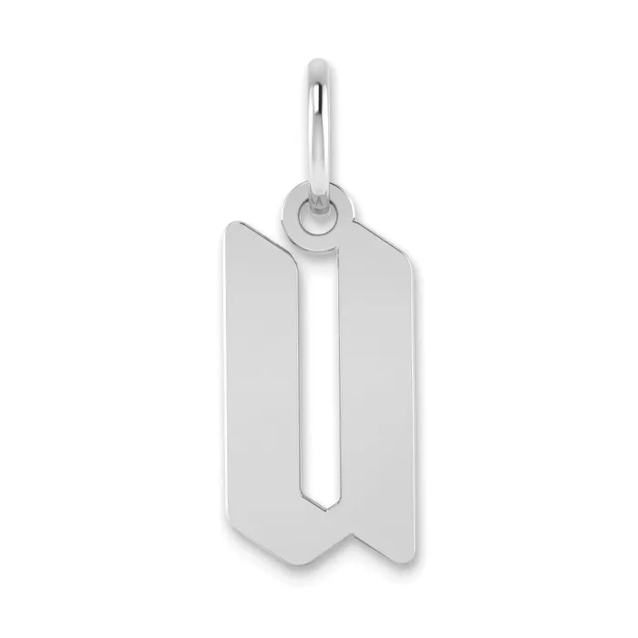 Necklaces TreasureFineJewelers Sterling Silver Rhodiumplated Letter U Initial Pendant Necklaces TreasureFineJewelers Sterling Silver Rhodiumplated Letter U Initial Pendant