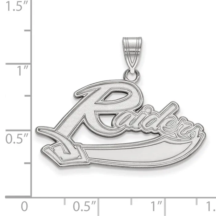 Necklaces TreasureFineJewelers Sterling Silver Rhodiumplated Mt Union College Raiders Large Pendant