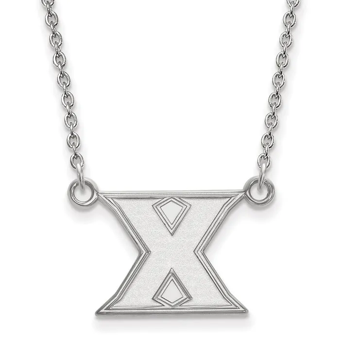 Necklaces TreasureFineJewelers Sterling Silver Rhodiumplated Xavier University Letter X Small Pendant 18 inch Necklace Necklaces TreasureFineJewelers Sterling Silver Rhodiumplated Xavier University Letter X Small Pendant 18 inch Necklace