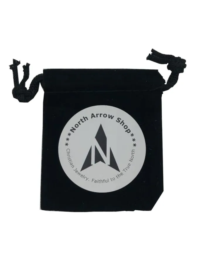 North Arrow Shop Necklaces PSALM 234 Black Dog Tag Cross Sword Necklace with Steel Curb Chain North Arrow Shop Necklaces PSALM 234 Black Dog Tag Cross Sword Necklace with Steel Curb Chain