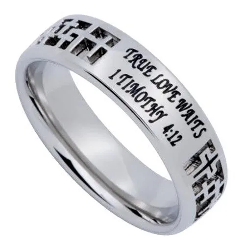 North Arrow Shop Rings 1 TIMOTHY 412 Jewelry Bible Verse Cross Ring For Girls 316L Stainless Steel North Arrow Shop Rings 1 TIMOTHY 412 Jewelry Bible Verse Cross Ring For Girls 316L Stainless Steel
