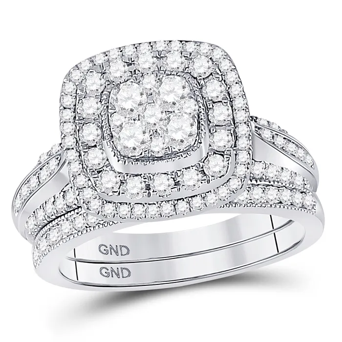 North Arrow Shop Rings 14kt white gold womens round diamond bridal wedding engagement ring band set 100 cttw113723 North Arrow Shop Rings 14kt white gold womens round diamond bridal wedding engagement ring band set 100 cttw113723