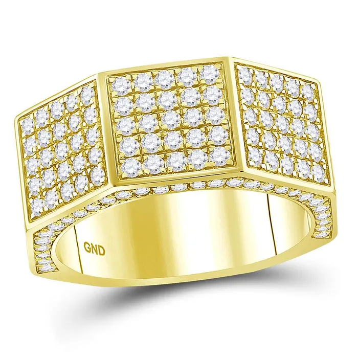 North Arrow Shop Rings 14kt yellow gold mens round diamond octagon nut faceted band ring 2 34 cttw119726 North Arrow Shop Rings 14kt yellow gold mens round diamond octagon nut faceted band ring 2 34 cttw119726