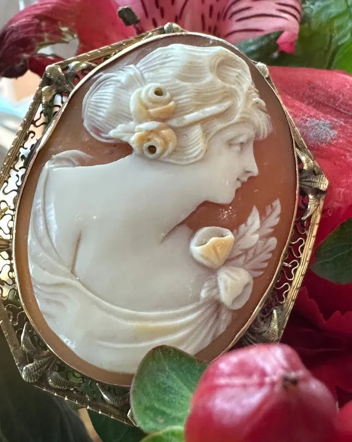 ONeills Estate Jewelry PreStyled Sets 14 Karat Yellow Gold Cameo PinPendant 54800383