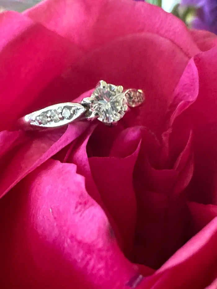 ONeills Estate Jewelry Rings 14 Karat White Gold Engagement Ring 10000588 ONeills Estate Jewelry Rings 14 Karat White Gold Engagement Ring 10000588