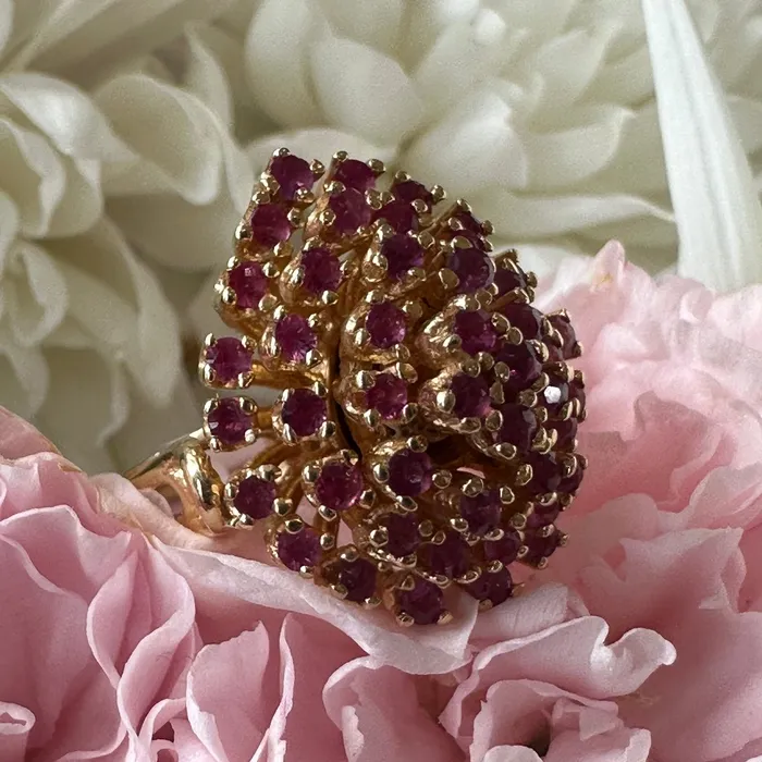 ONeills Estate Jewelry Rings 14 Karat Yellow Gold Pink Sapphire Ring 41000238
