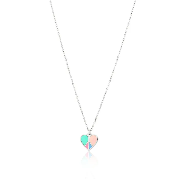 Pastel Peace Heart Necklace Ema Jewels Necklaces