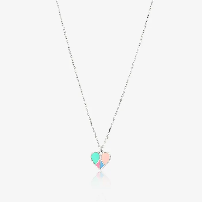 Pastel Peace Heart Necklace Ema Jewels Necklaces