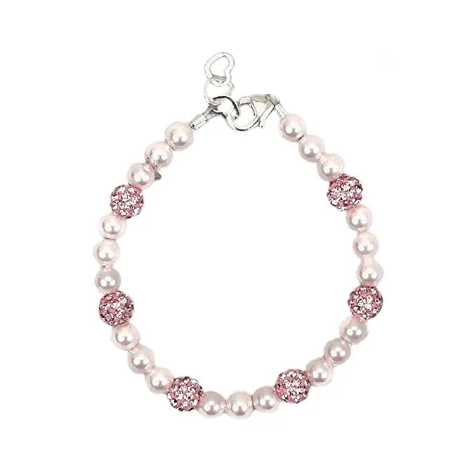Perfect Piercing Bracelets Pink Pearl And Sparkly Pave Adjustable Bracelet Perfect Piercing Bracelets Pink Pearl And Sparkly Pave Adjustable Bracelet