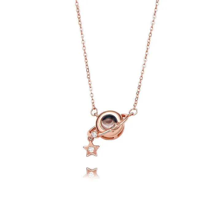Personalized Planet Star Projection Necklace with Picture inside Trendolla Jewelry Necklaces Personalized Planet Star Projection Necklace with Picture inside Trendolla Jewelry Necklaces