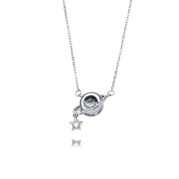 Personalized Planet Star Projection Necklace with Picture inside Trendolla Jewelry Necklaces