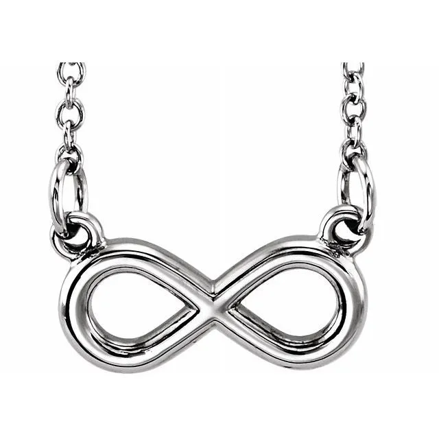 Platinum Tiny Posh InfinityInspired 1618 Necklace TreasureFineJewelers Necklaces Platinum Tiny Posh InfinityInspired 1618 Necklace TreasureFineJewelers Necklaces