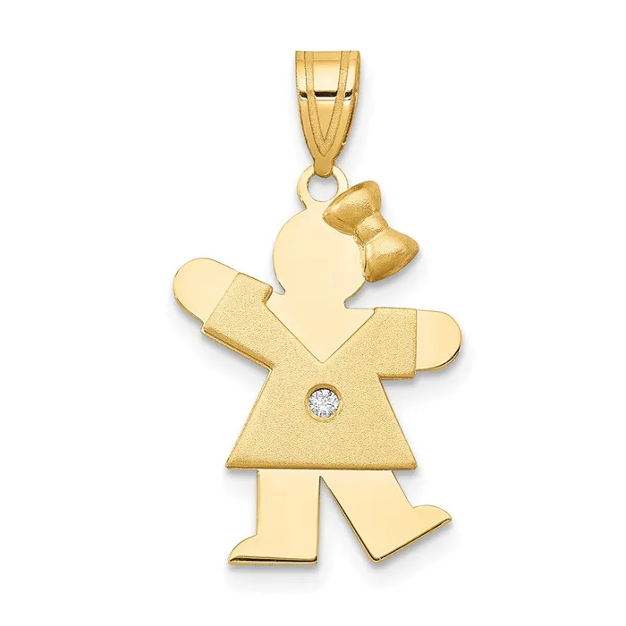 PreStyled Sets 14k Yellow Gold VS Diamond Kid Pendant TreasureFineJewelers PreStyled Sets 14k Yellow Gold VS Diamond Kid Pendant TreasureFineJewelers