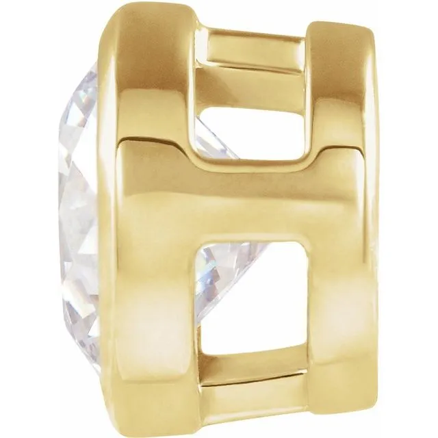 PreStyled Sets TreasureFineJewelers 14K Yellow Gold 12 CT Diamond Slide Pendant
