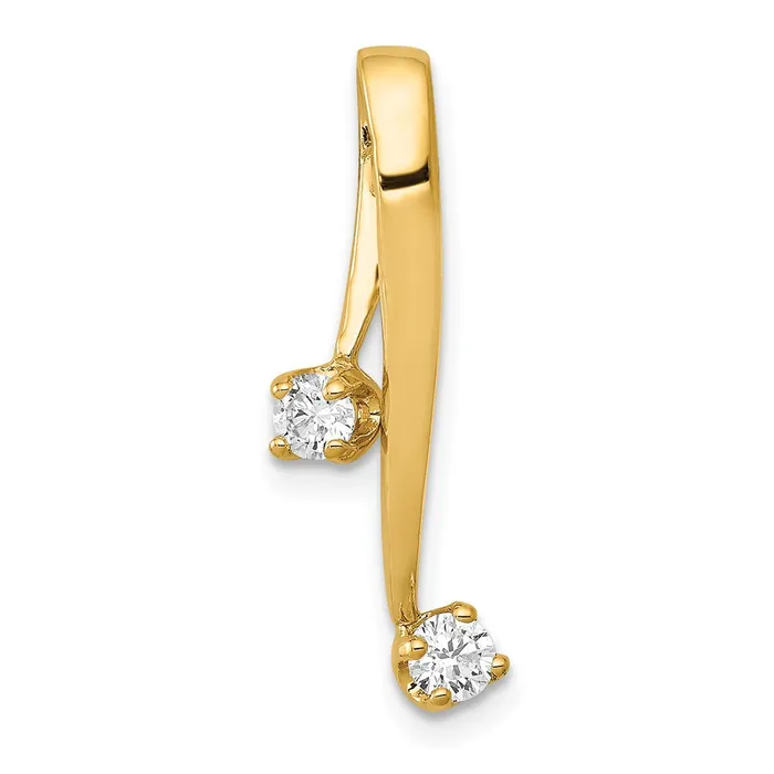 PreStyled Sets TreasureFineJewelers 14k Yellow Gold AA 230mm Diamond Chain Slide PreStyled Sets TreasureFineJewelers 14k Yellow Gold AA 230mm Diamond Chain Slide
