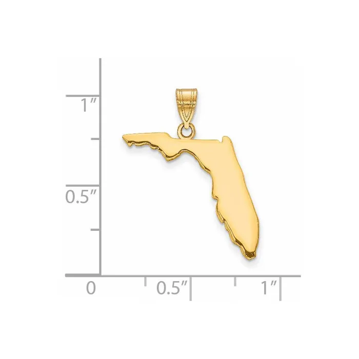 PreStyled Sets TreasureFineJewelers 14k Yellow Gold Florida State Pendant