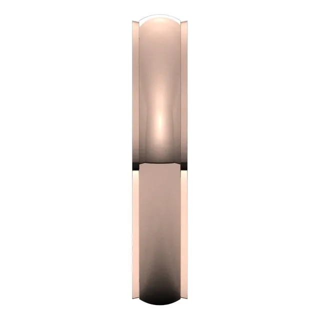 Rings 14K Rose Gold 4 mm Half Round Edge Comfort Fit Wedding Band TreasureFineJewelers