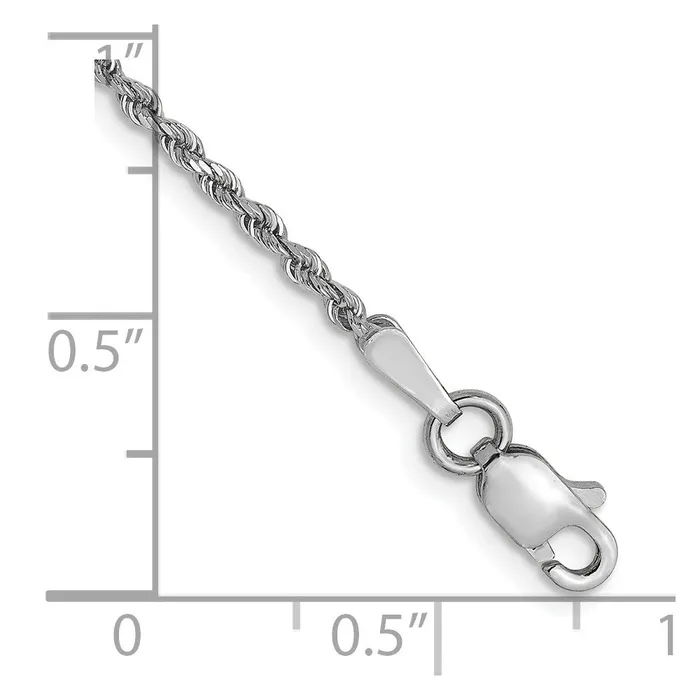 Rings 14K White Gold 15mm DiamondCut Rope Chain TreasureFineJewelers