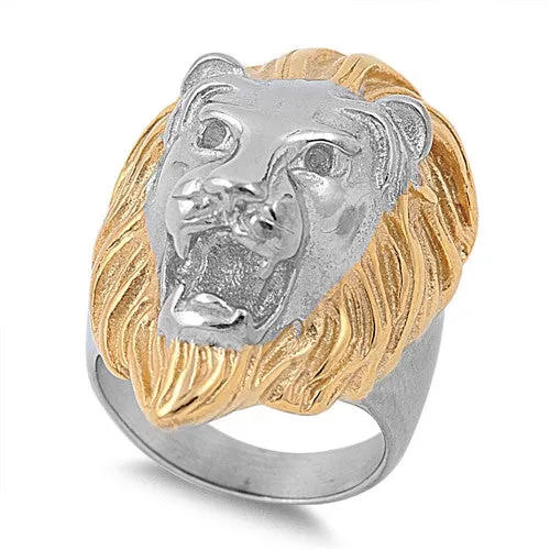 Rings Gold Plated Lion Ring Stainless Steel with Jewelry Gift Box North Arrow Shop Rings Gold Plated Lion Ring Stainless Steel with Jewelry Gift Box North Arrow Shop