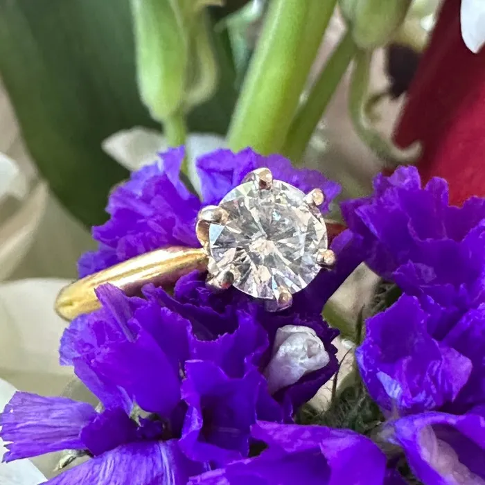 Rings ONeills Estate Jewelry Platinum14 Karat Yellow Gold Diamond Engagement Ring 10000463 Rings ONeills Estate Jewelry Platinum14 Karat Yellow Gold Diamond Engagement Ring 10000463