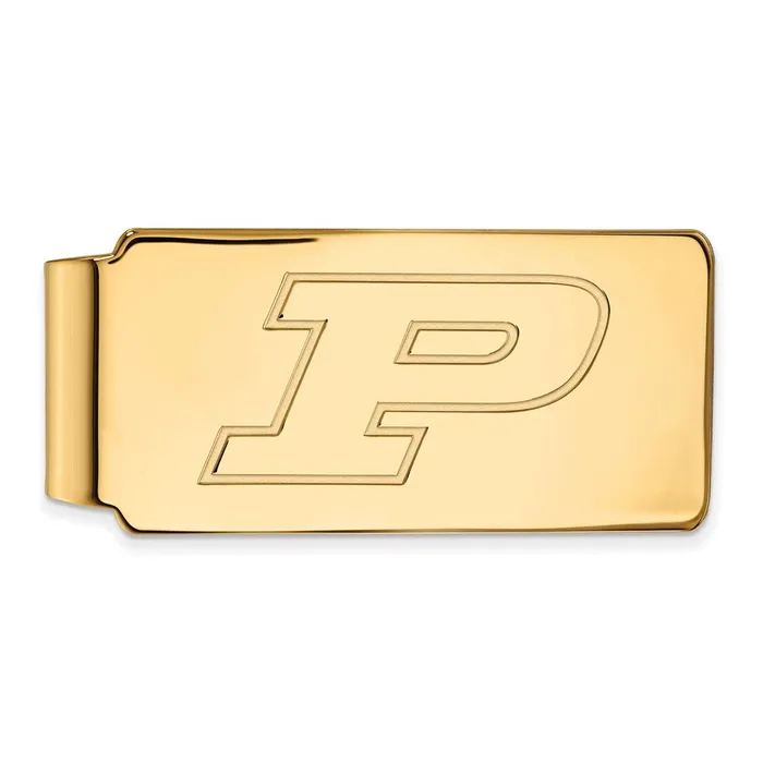 Rings Sterling Silver Goldplated Purdue University Letter P Money Clip TreasureFineJewelers