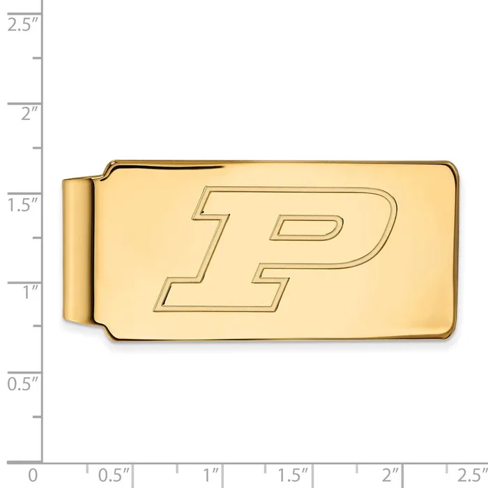 Rings Sterling Silver Goldplated Purdue University Letter P Money Clip TreasureFineJewelers