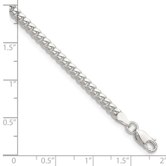 Rings Sterling Silver Polished 34mm Domed Curb Chain TreasureFineJewelers