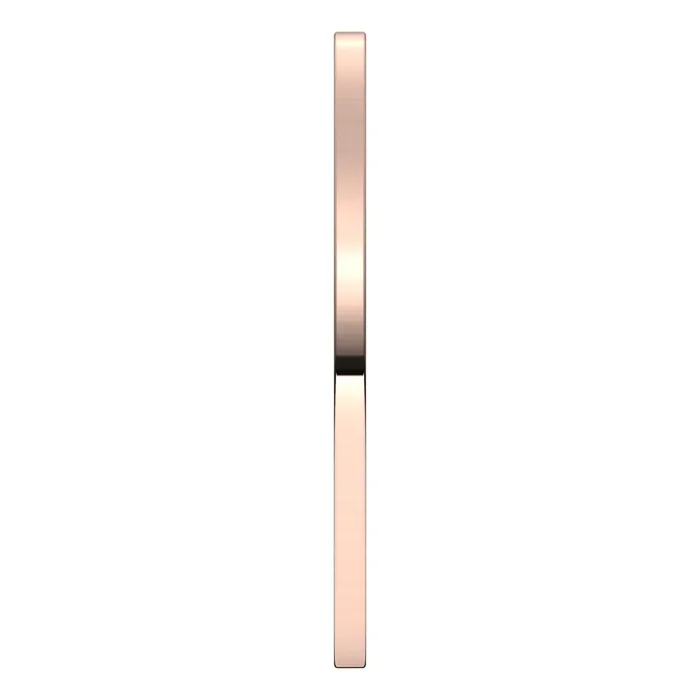 Rings TreasureFineJewelers 10K Rose Gold 1 mm flat Wedding Band