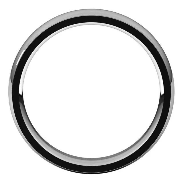 Rings TreasureFineJewelers 14K White Gold 5 mm Half Round Edge Comfort Fit Wedding Band