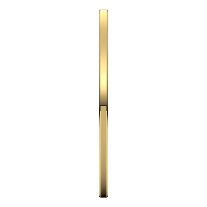 Rings TreasureFineJewelers 14K Yellow Gold 1 mm flat comfort fit Wedding Band