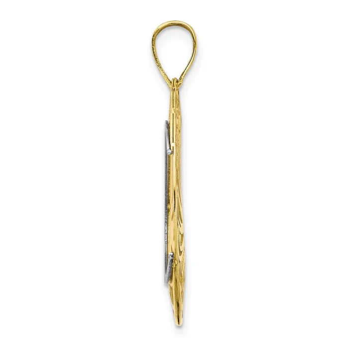 Rings TreasureFineJewelers Leslies 10K Twotone Polished and Satin Pendant